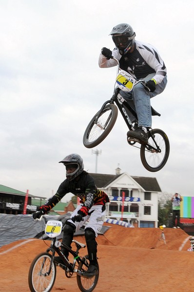 Rotorua's Dave Mohi in action at the UCI BMX World Championships in Pietermariztberg, South Africa.